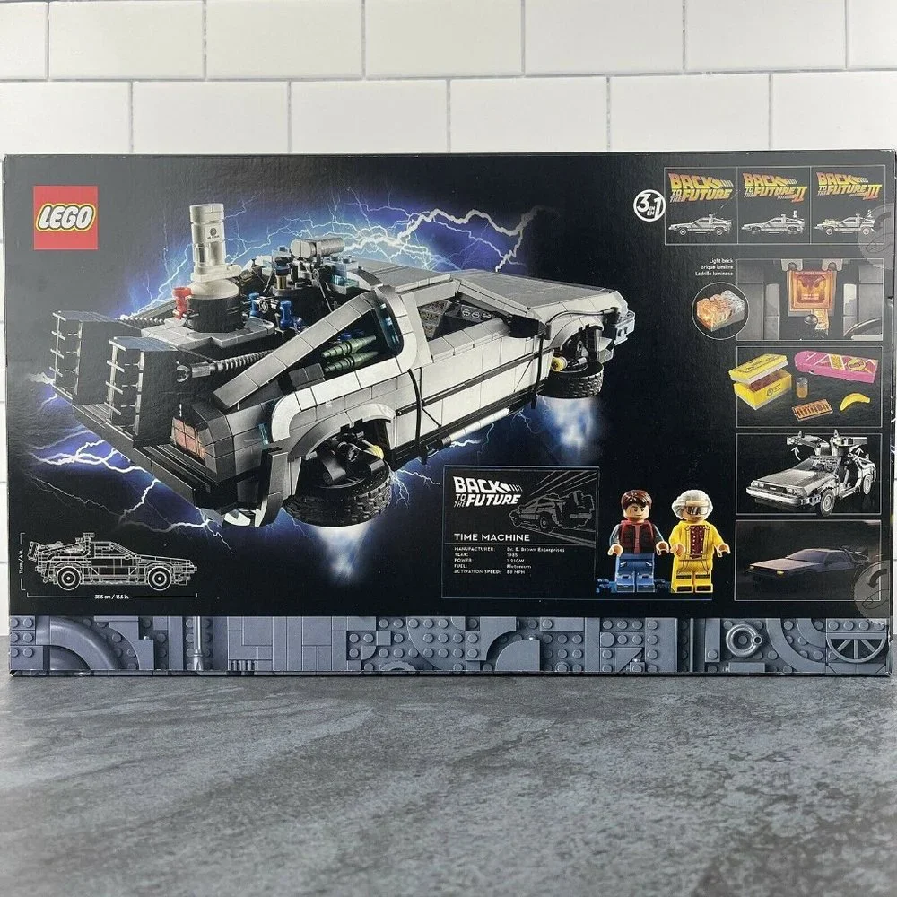Lego Back To The Future Delorean Time Machine 3 in 1 Marty Mcfly Doc Brown Hover